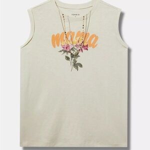 TORRID Roll-Sleeve Muscle “Mama” Graphic Tank